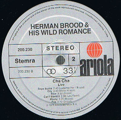 Herman Brood & His Wild Romance - Cha Cha (LP Tweedehands)