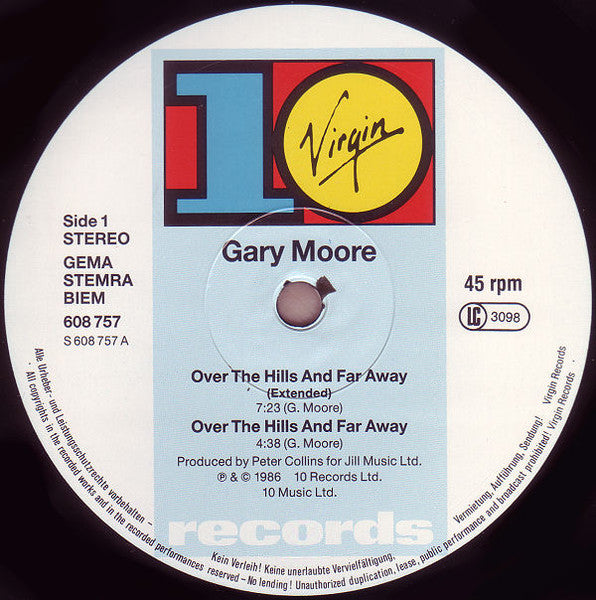 Gary Moore - Over The Hills And Far Away (12" Tweedehands)