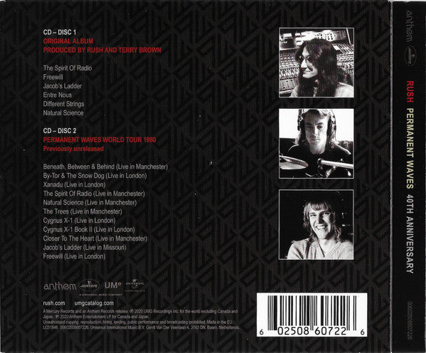 Rush - Permanent Waves (40th Anniversary) (CD)