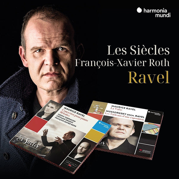 Les Siecles & Cedric Tiberghien - Ravel & mussorgsky: klavierkonzert-la valse-lieder-bilder einer ausstellung (CD) - Discords.nl