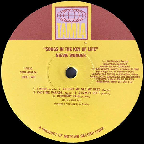 Stevie Wonder - Songs In The Key Of Life ( LP)