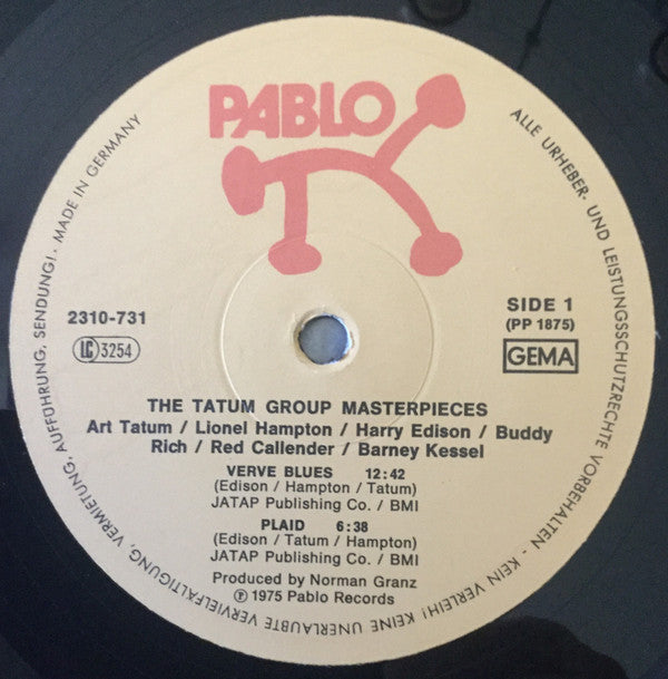 Art Tatum / Lionel Hampton / Harry Edison / Buddy Rich / Red Callender / Barney Kessel - The Tatum Group Masterpieces (LP Tweedehands) - Discords.nl