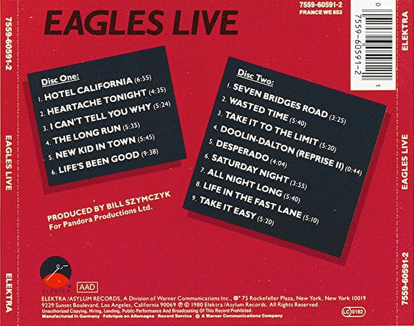 Eagles - Eagles Live (CD Tweedehands)