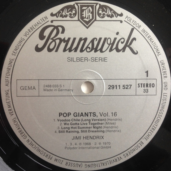 Jimi Hendrix - Pop Giants, Vol. 16 (LP Tweedehands)