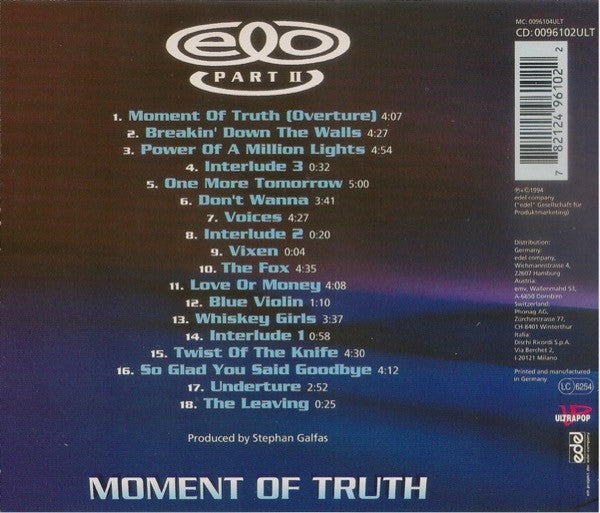 Electric Light Orchestra Part II - Moment Of Truth (CD)