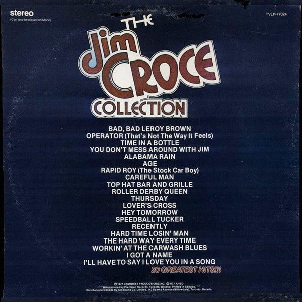 Jim Croce - The Jim Croce Collection (20 Original Hits) (LP Tweedehands)