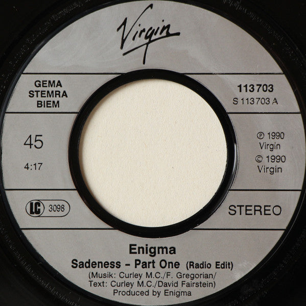Enigma - Sadeness Part I (7-inch Tweedehands)