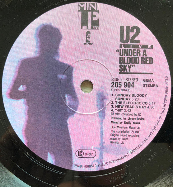 U2 - Live "Under A Blood Red Sky" (LP Tweedehands)