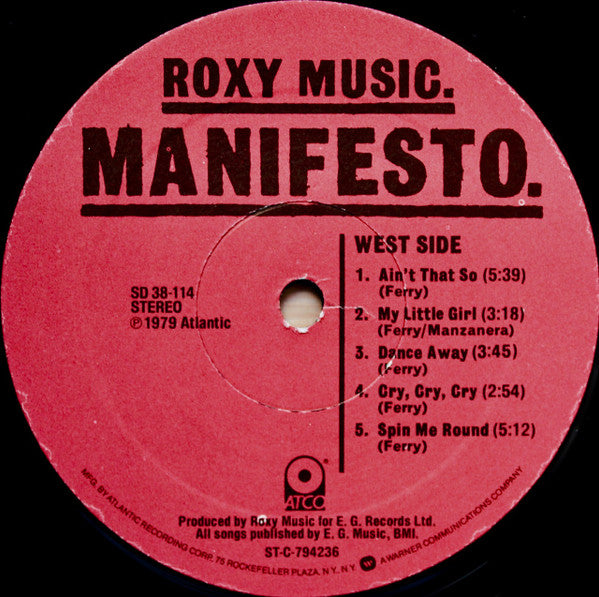 Roxy Music - Manifesto (LP Tweedehands)