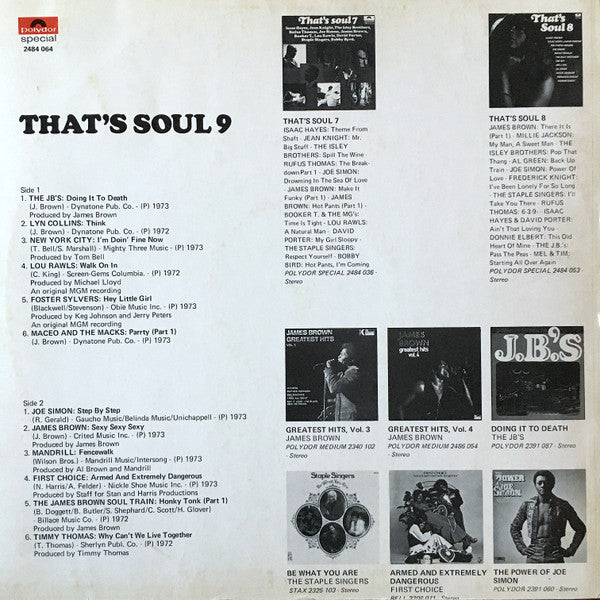 Various - That's Soul 9 (LP Tweedehands)