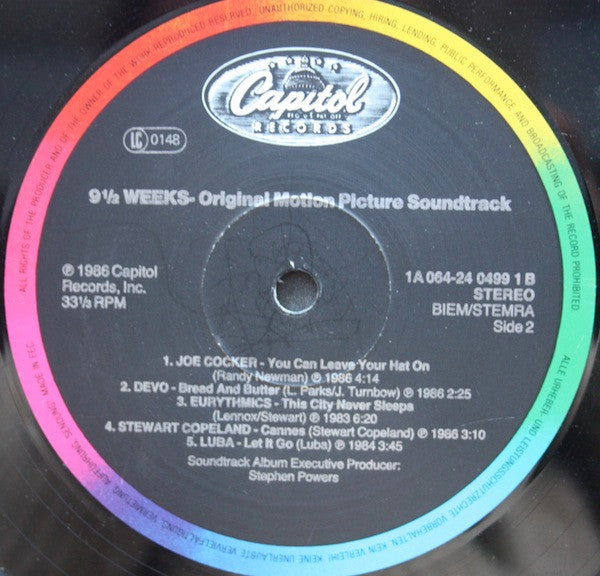 Various - 9½ Weeks (Original Motion Picture Soundtrack) (LP Tweedehands)