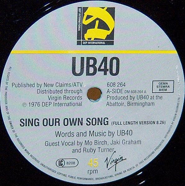 UB40 - Sing Our Own Song (12" Tweedehands)