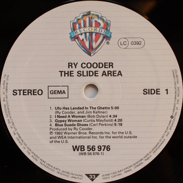 Ry Cooder - The Slide Area (LP Tweedehands) - Discords.nl