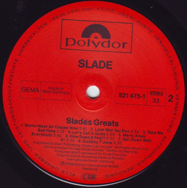 Slade - Slades Greats (LP Tweedehands) - Discords.nl