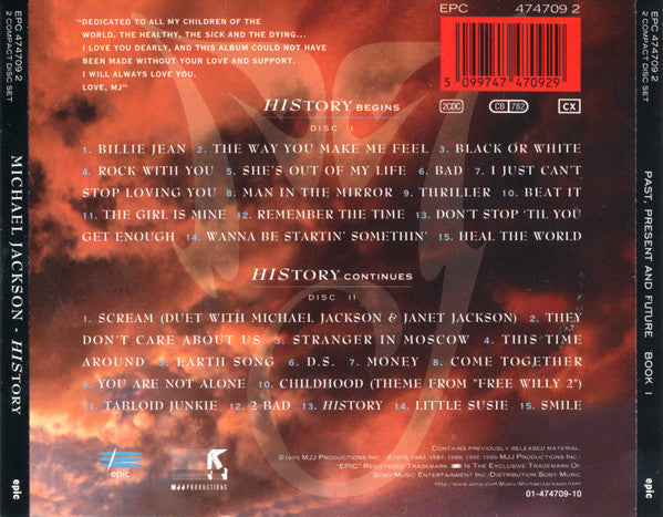 Michael Jackson - HIStory - Past, Present And Future - Book I (CD Tweedehands) - Discords.nl