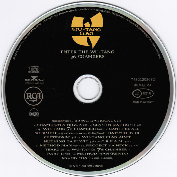 Wu-Tang Clan - Enter The Wu-Tang (36 Chambers) (CD Tweedehands) - Discords.nl