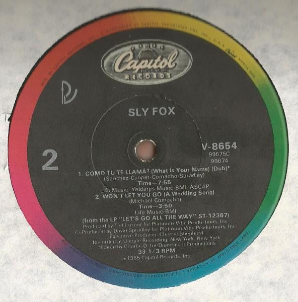 Sly Fox - Como Tu Te Llama? (What Is Your Name) (12" Tweedehands)