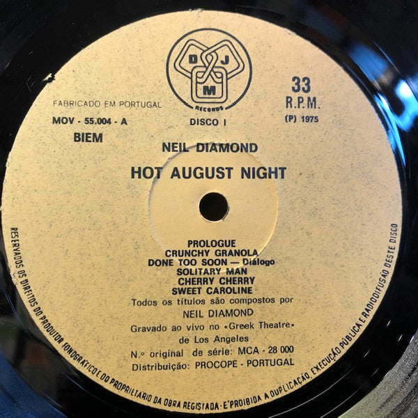 Neil Diamond - Hot August Night (LP Tweedehands)