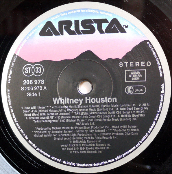Whitney Houston - Whitney Houston (LP Tweedehands)
