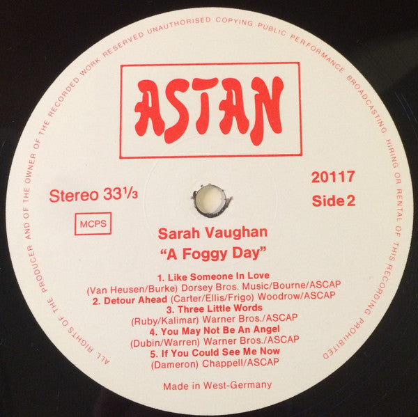 Sarah Vaughan - A Foggy Day (LP Tweedehands) - Discords.nl