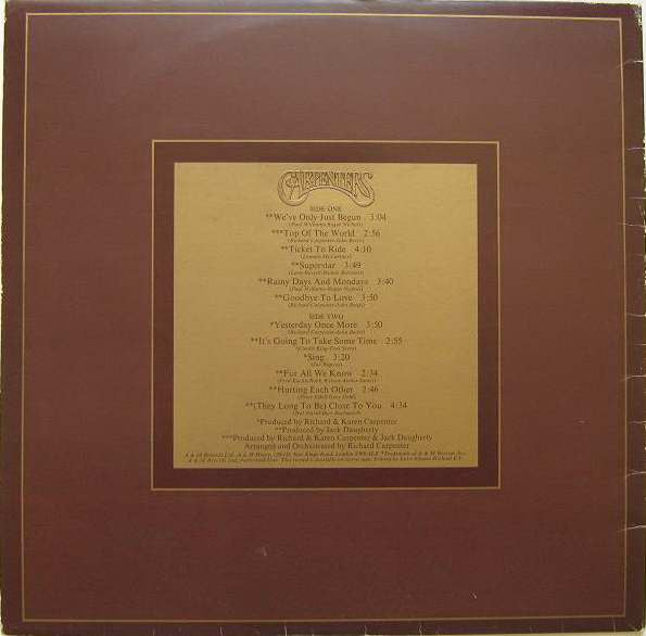 Carpenters - The Singles 1969-1973 (LP Tweedehands) - Discords.nl