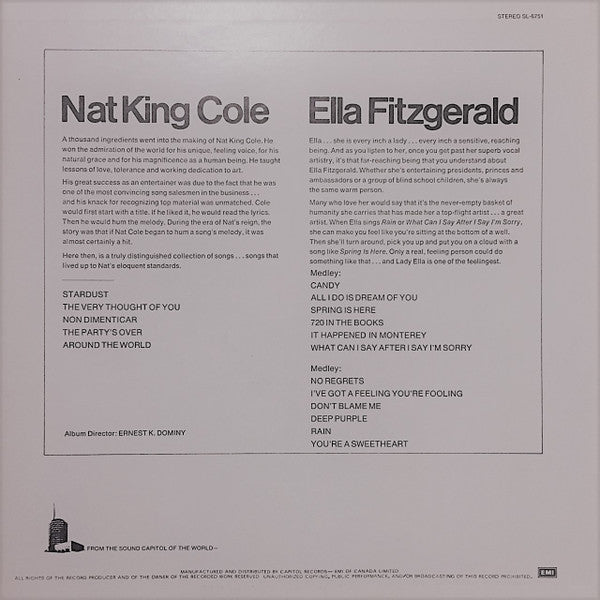 Nat King Cole, Ella Fitzgerald - Nat King Cole / Ella Fitzgerald  (LP Tweedehands)