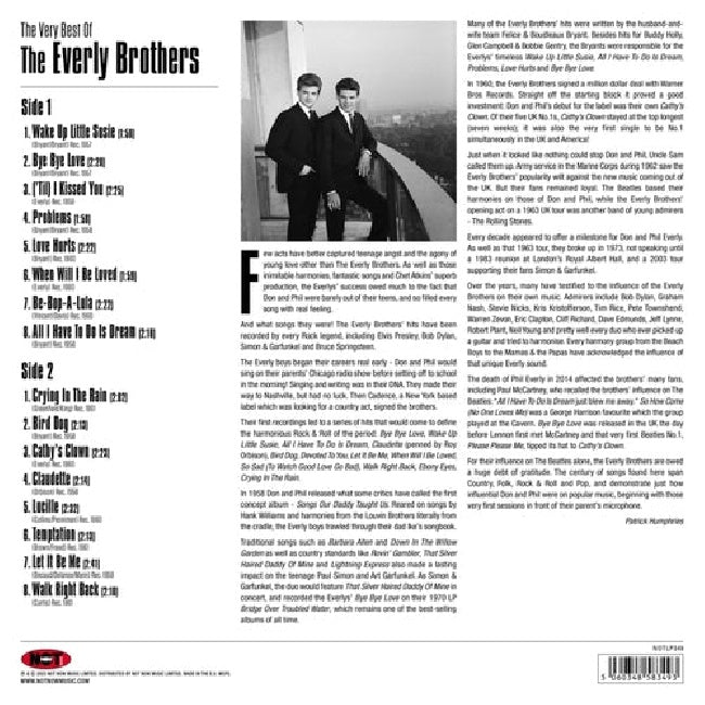 Everly Brothers - Very best of (LP) - Discords.nl