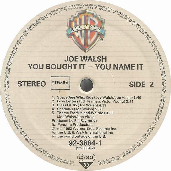Joe Walsh - You Bought It - You Name It (LP Tweedehands) - Discords.nl