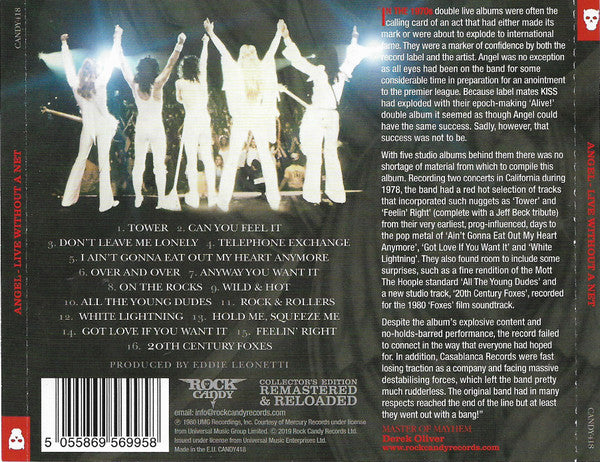 Angel (24) - Live Without A Net (CD)