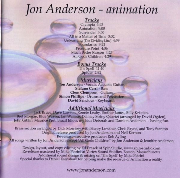 Jon Anderson - Animation (CD)