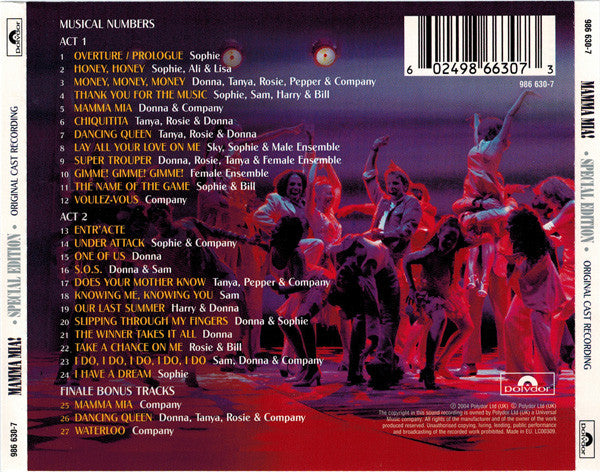 "Mamma Mia!" Original Cast - Mamma Mia! The Musical Based On The Songs Of ABBA (Original Cast Recording) (CD Tweedehands)