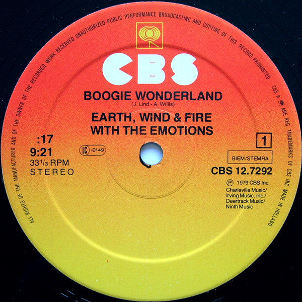Earth, Wind & Fire With Emotions, The - Boogie Wonderland (12" Tweedehands)
