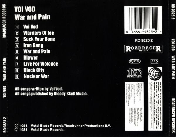 Voïvod - War And Pain (CD Tweedehands)