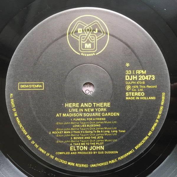 Elton John - Here And There (LP Tweedehands)