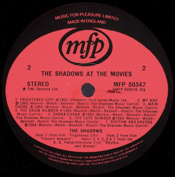 Shadows, The - The Shadows At The Movies (LP Tweedehands) - Discords.nl