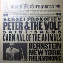 Sergei Prokofiev / Camille Saint-Saëns, Leonard Bernstein, New York Philharmonic - Peter & The Wolf / Carnival Of The Animals (LP Tweedehands)