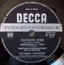 Jacques Loussier - Christian Garros - Pierre Michelot - Play Bach No. 3 (LP Tweedehands) - Discords.nl
