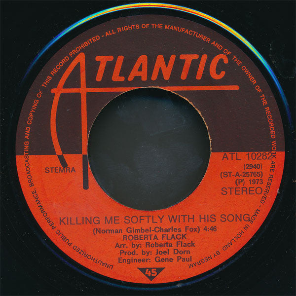 Roberta Flack - Killing Me Softly With His Song (7-inch Tweedehands)
