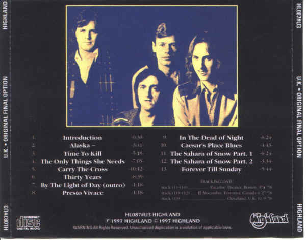 UK (3) - Original Final Option (CD Tweedehands)