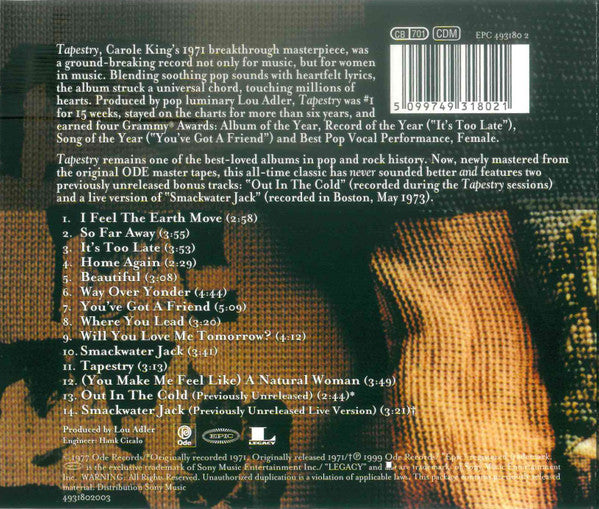 Carole King - Tapestry (CD Tweedehands)