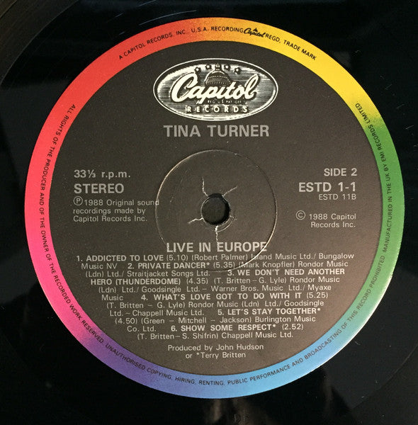 Tina Turner - Tina Live In Europe (LP Tweedehands)