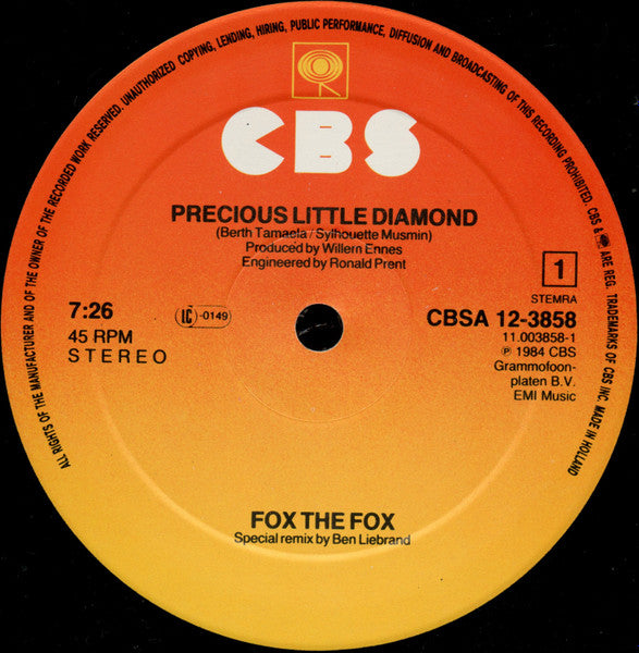 Fox The Fox - Precious Little Diamond (12" Tweedehands)