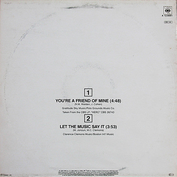 Clarence Clemons And Jackson Browne - You're A Friend Of Mine (LP Tweedehands)