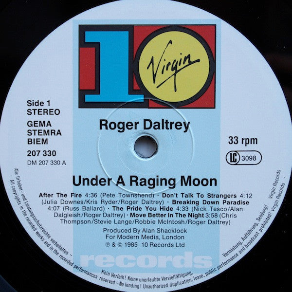 Roger Daltrey - Under A Raging Moon (LP Tweedehands)