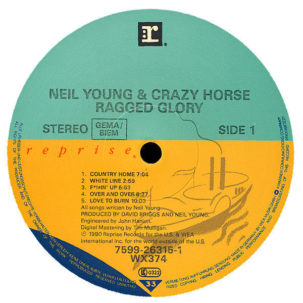 Neil Young + Crazy Horse - Ragged Glory (LP Tweedehands)