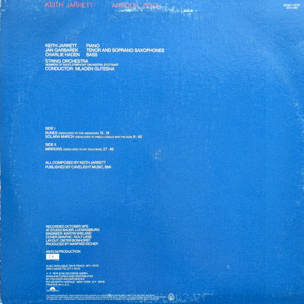 Keith Jarrett - Arbour Zena (LP Tweedehands)