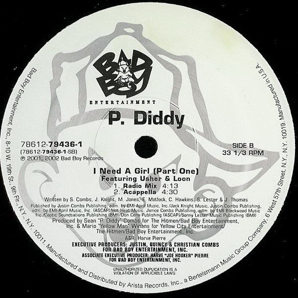 P. Diddy Featuring Usher & Loon - I Need A Girl (Part One) (LP Tweedehands)