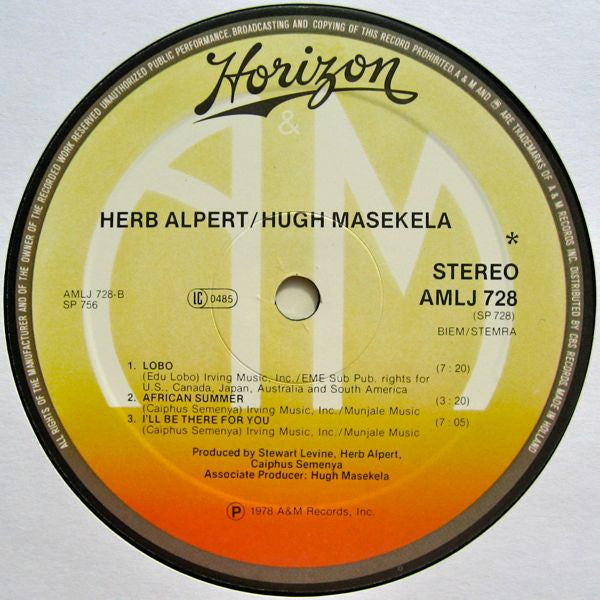 Herb Alpert / Hugh Masekela - Herb Alpert / Hugh Masekela (LP Tweedehands) - Discords.nl