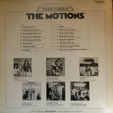 Motions, The - Golden Greats Of The Motions (LP Tweedehands) - Discords.nl