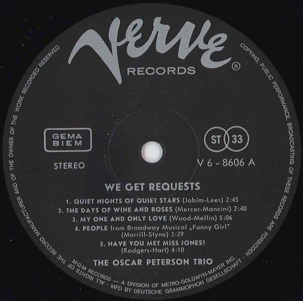 Oscar Peterson Trio, The - We Get Requests (LP Tweedehands) - Discords.nl